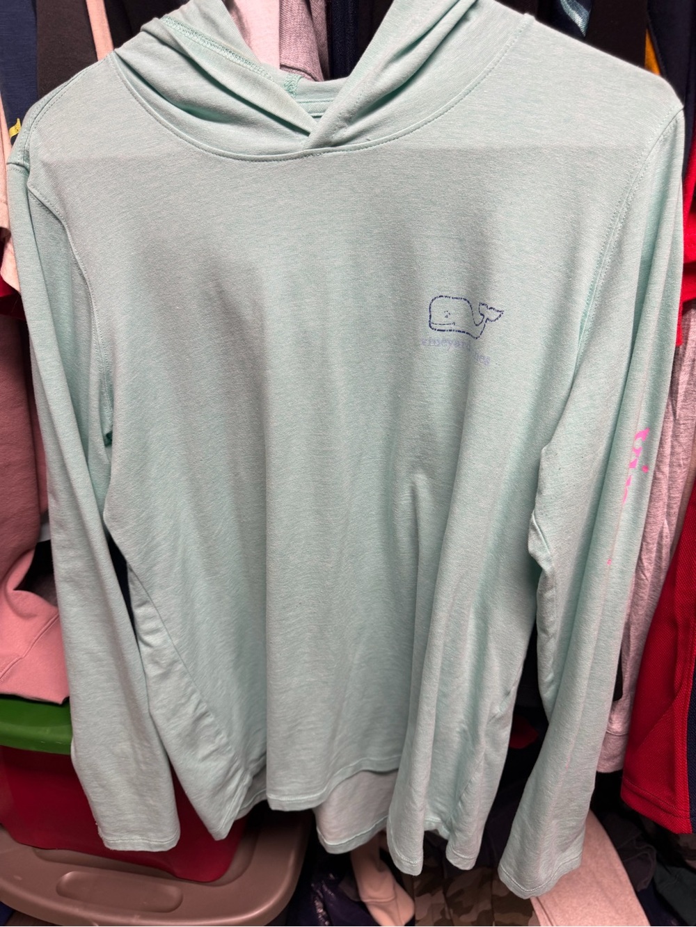 Vineyard Vines Mint Green Logo Tee medium Edgartown hoodie tee